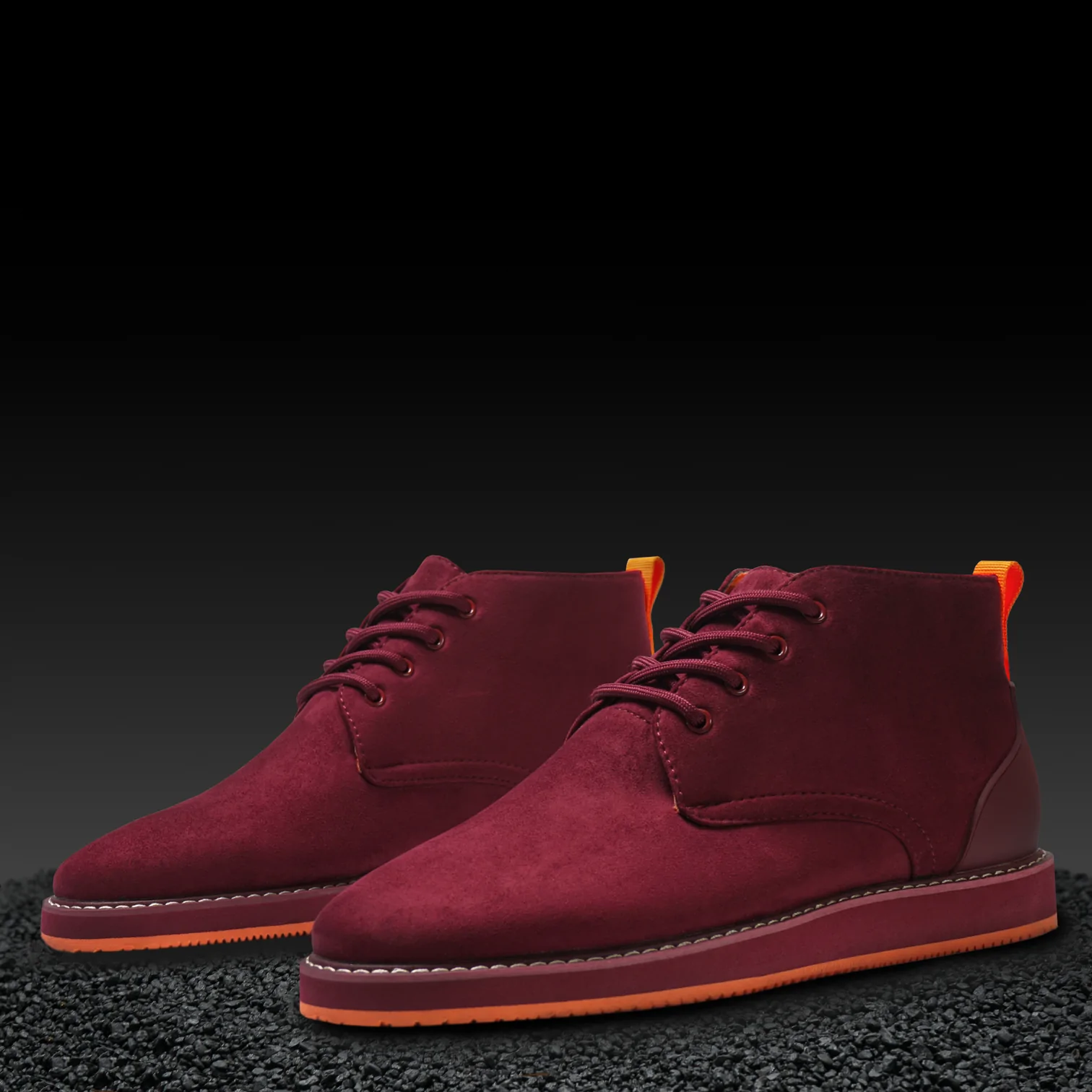 Burgundy best sale desert boots